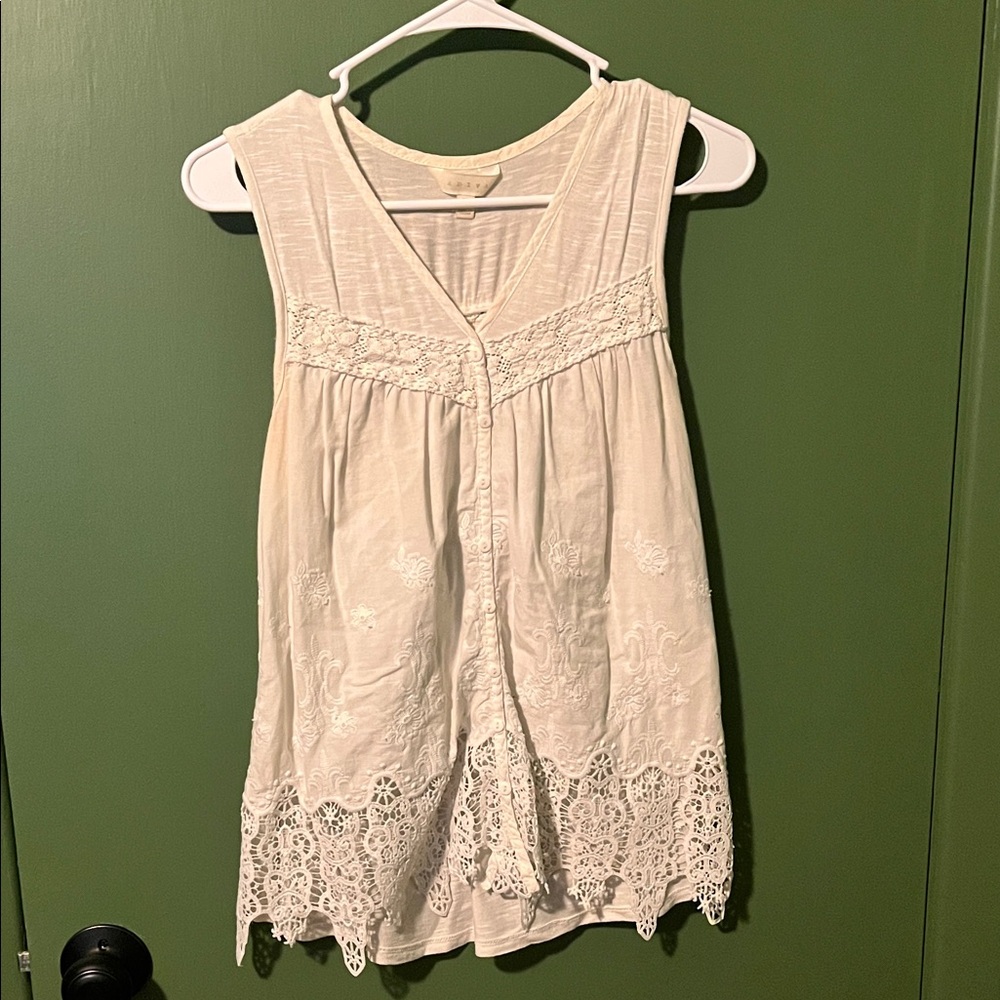 Adiva Cream Textured Top